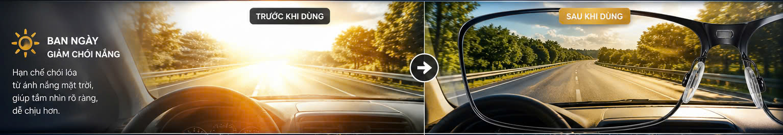Tròng kính X-Drive bảo vệ mắt ban ngày