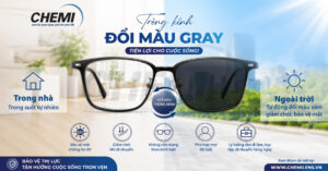 Tròng kính đổi màu Gray Chemilens